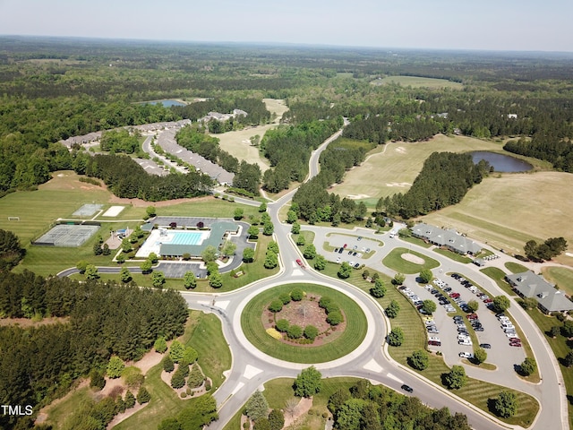 277 High Ridge Ln, Pittsboro, NC 27312 - aerial view featuring a water view and a wooded view