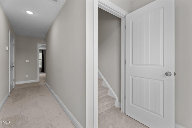 5 Cinnamon Teal Way, Youngsville, NC 27596 - hallway featuring light carpet and baseboards