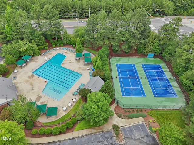 113 Bergeron Way, Cary, NC 27519 - aerial view of a pool