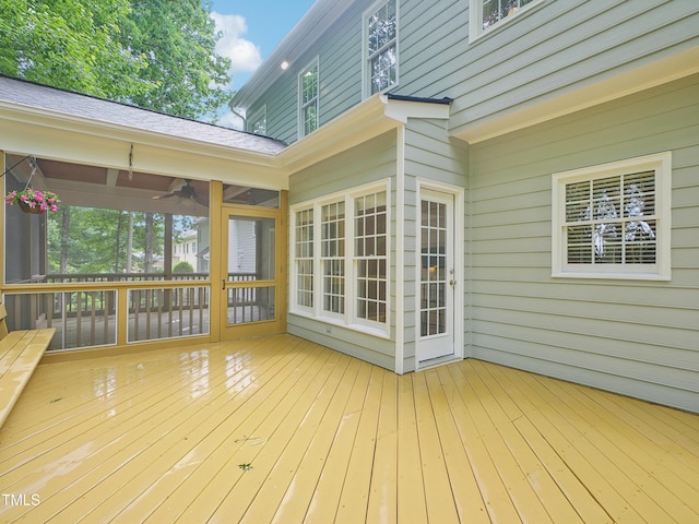 113 Bergeron Way, Cary, NC 27519 - wooden deck with a sunroom