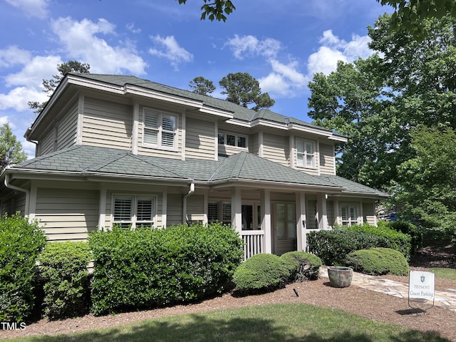 prairie-style home featuring covered porch
