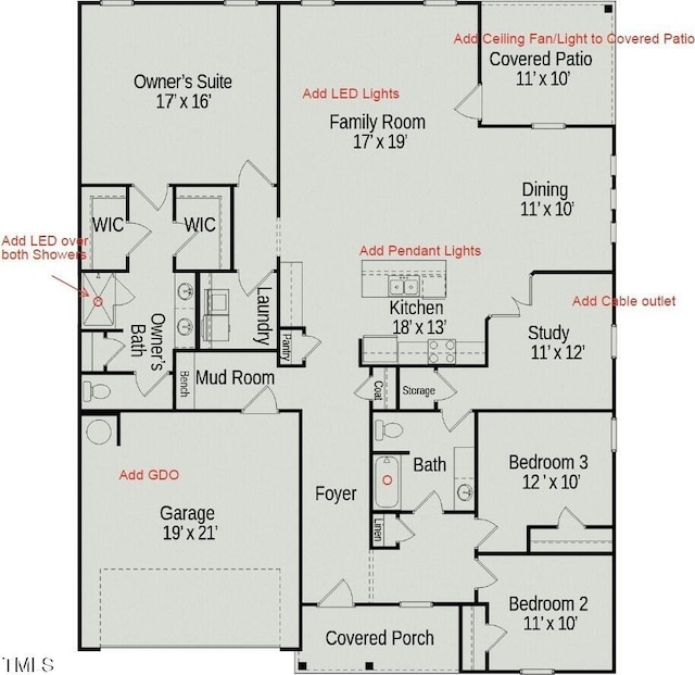 445 Olivia Crossing Ct Unit 22, Four Oaks, NC 27524 - property floor plan