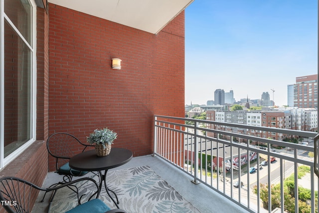 balcony with a city view