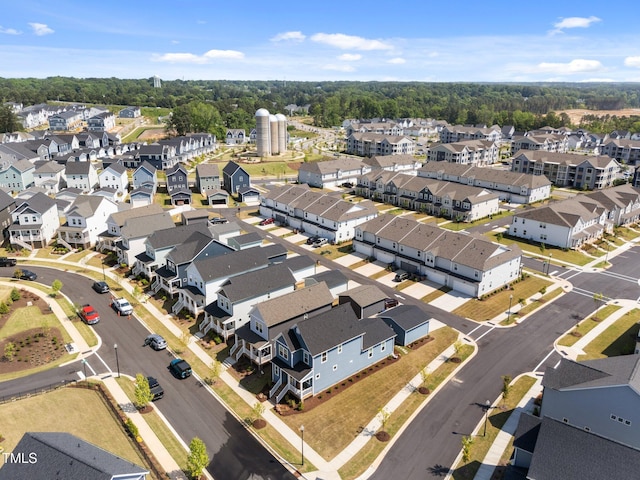 drone / aerial view with a residential view