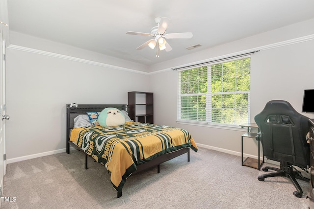 1101 Washhouse Ln, Wake Forest, NC 27587 - carpeted bedroom with baseboards, an office area, and a ceiling fan