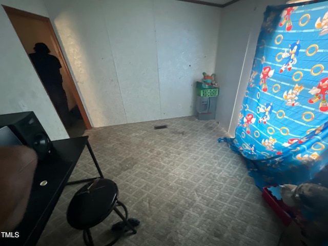 interior space with carpet flooring