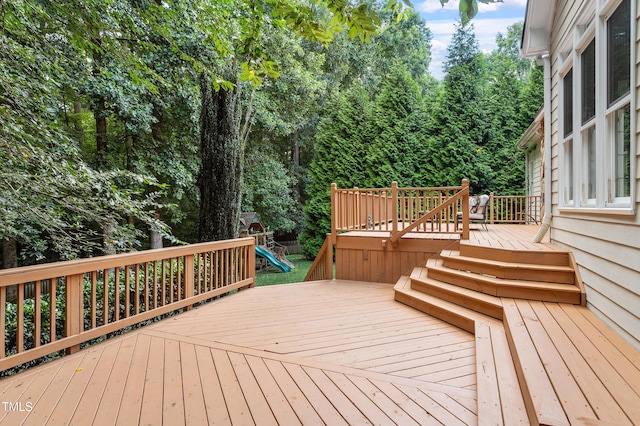 2709 Penfold Ln, Wake Forest, NC 27587 - wooden terrace with a playground
