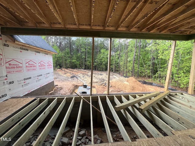 interior space featuring a view of trees