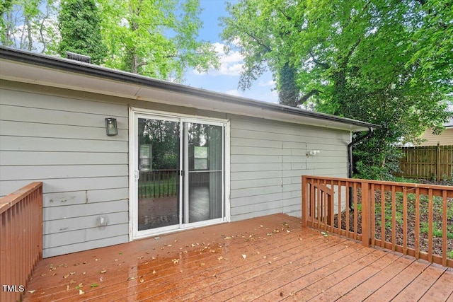 5613 Deerborn Dr, Apex, NC 27539 - wooden deck featuring fence
