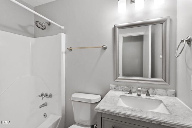5613 Deerborn Dr, Apex, NC 27539 - full bath featuring toilet, vanity, and shower / tub combination