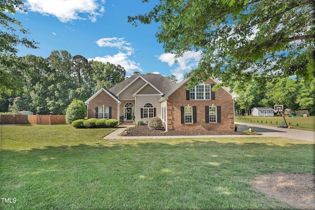 95 Live Oak Dr, Louisburg, NC 27549 - view of front of property featuring brick siding