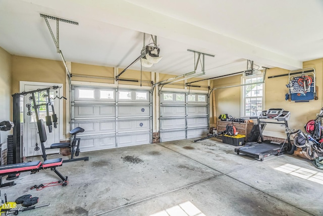95 Live Oak Dr, Louisburg, NC 27549 - garage featuring a garage door opener