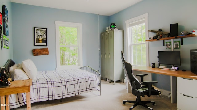 view of carpeted bedroom