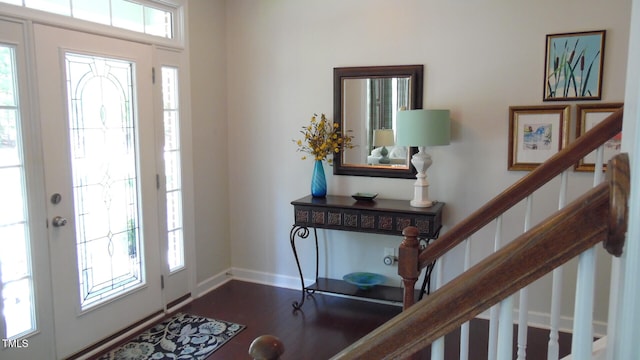 106 N Duelling Oaks Dr, Chapel Hill, NC 27517 - entrance foyer featuring stairway and baseboards