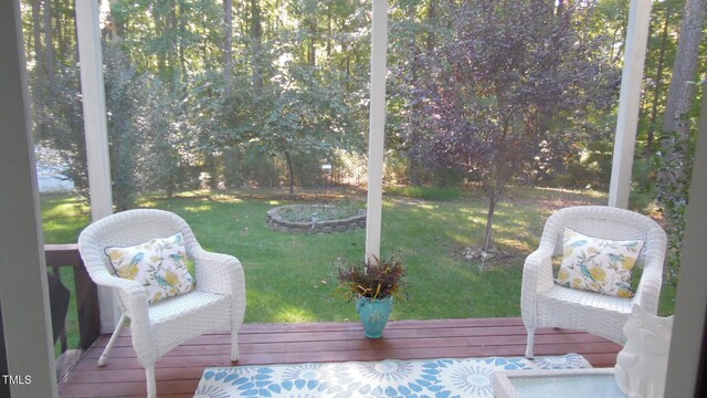 106 N Duelling Oaks Dr, Chapel Hill, NC 27517 - deck with a lawn