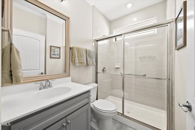 1533 Santa Lucia St, Wake Forest, NC 27587 - bathroom with toilet, a shower stall, and vanity
