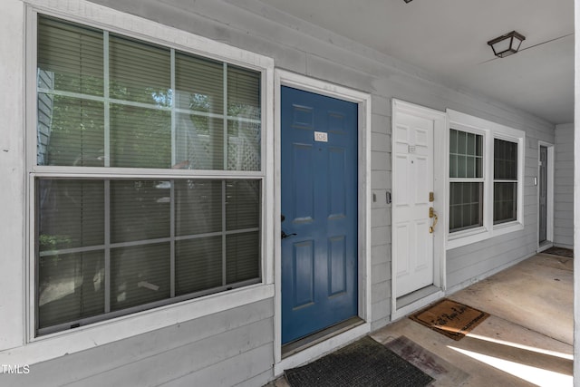 view of exterior entry