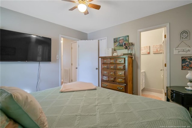 1810 Ashton Rd, Fayetteville, NC 28304 - bedroom featuring baseboards, ceiling fan, and a closet