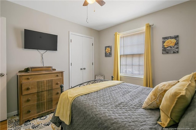 1810 Ashton Rd, Fayetteville, NC 28304 - bedroom featuring baseboards and a ceiling fan