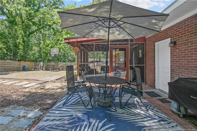 1810 Ashton Rd, Fayetteville, NC 28304 - view of patio / terrace with fence and area for grilling