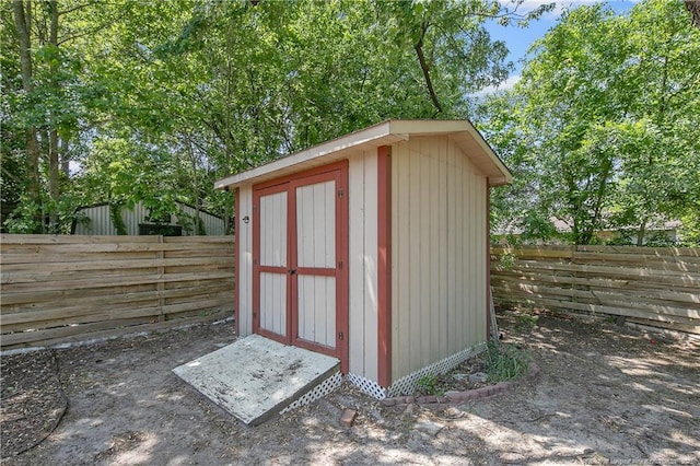 1810 Ashton Rd, Fayetteville, NC 28304 - view of shed featuring a fenced backyard