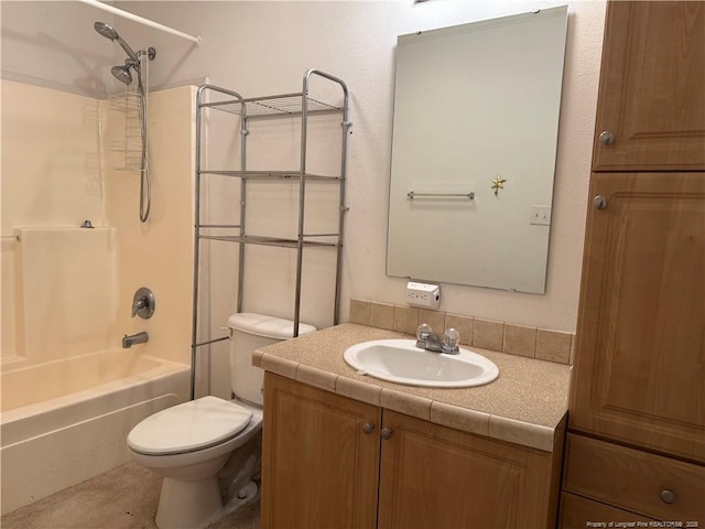 921 Pickard Rd, Sanford, NC 27330 - full bathroom featuring toilet, vanity, and shower / bathtub combination