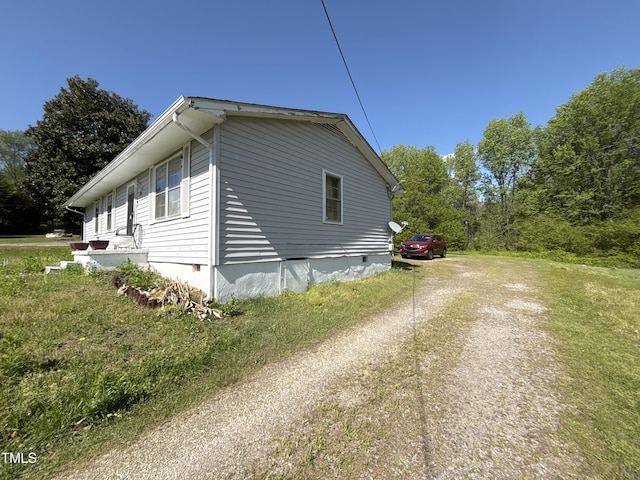 345 Guest Rd, Pelham, NC 27311 - view of side of home featuring crawl space