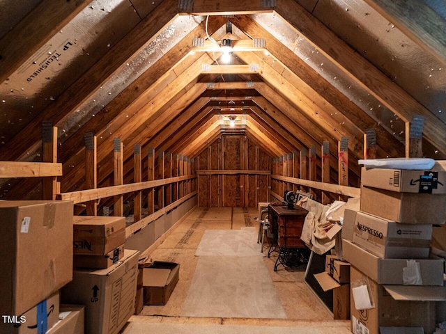 view of attic