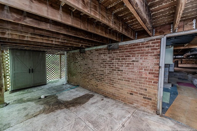 view of basement