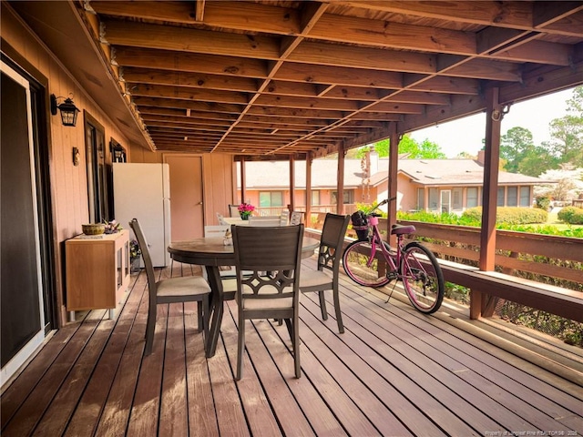 6739 Irongate Dr Unit B, Fayetteville, NC 28306 - wooden deck featuring outdoor dining space