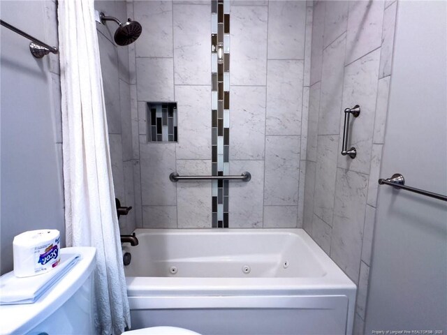 6739 Irongate Dr Unit B, Fayetteville, NC 28306 - bathroom featuring a combined bath / shower with jetted tub