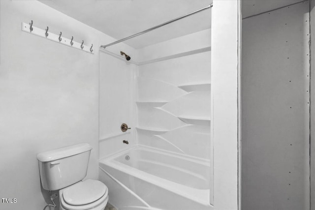 bathroom with shower / bathtub combination and toilet