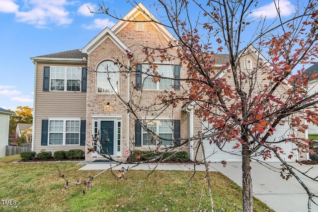2902 Framer Ln, Durham, NC 27704 - view of front of house with a front yard and brick siding