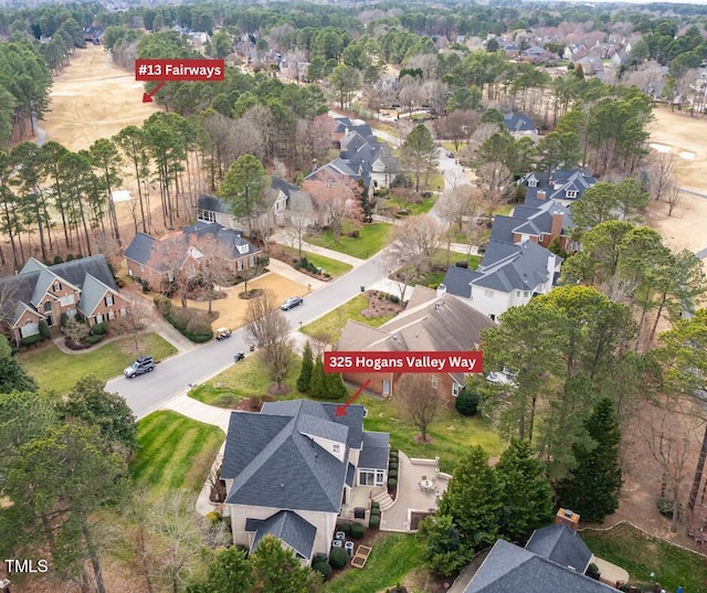 drone / aerial view featuring a residential view
