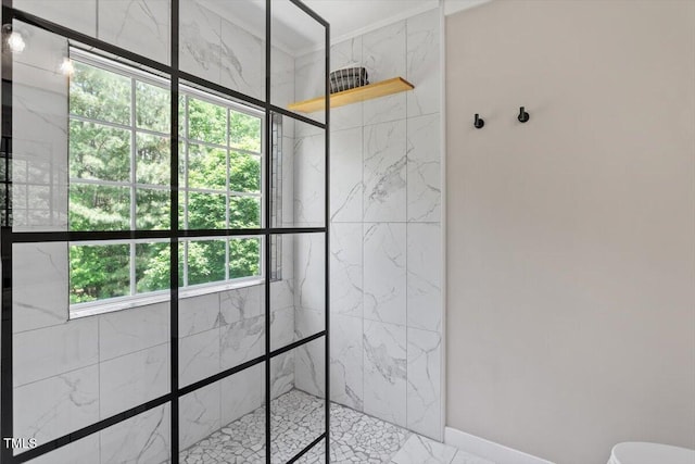 8408 Haines Creek Ln, Raleigh, NC 27616 - full bath featuring toilet and a marble finish shower