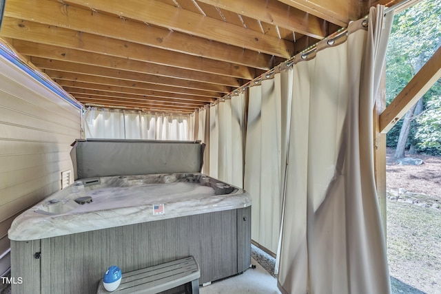 111 Ferncroft Ct, Cary, NC 27519 - deck featuring a hot tub