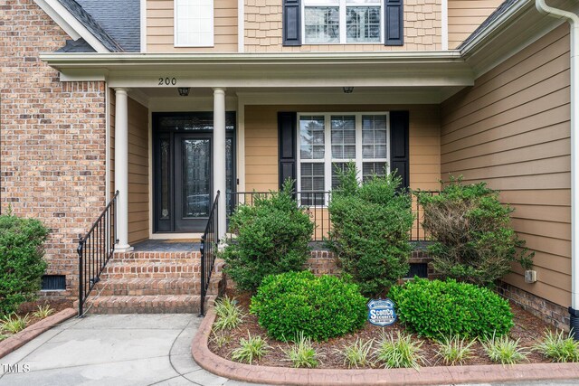 200 Heather Brook Cir, Spring Lake, NC 28390 - doorway to property with brick siding