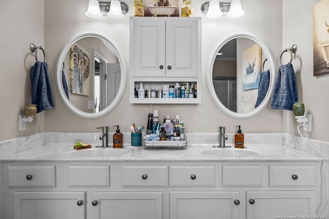 6628 Carriage Crossing Rd, Hope Mills, NC 28348 - full bath featuring double vanity and a sink