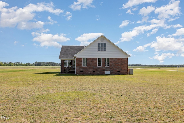 2919 Hayfield Rd, Wade, NC 28395 - view of side of home featuring a lawn, brick siding, and crawl space
