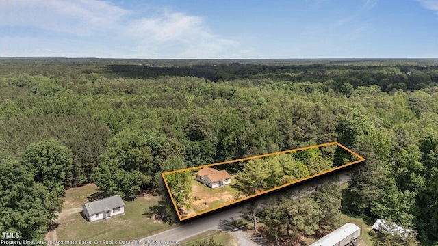 3899 Warrenton Rd, Henderson, NC 27537 - aerial overview of property's location with a forest and property parcel outlined