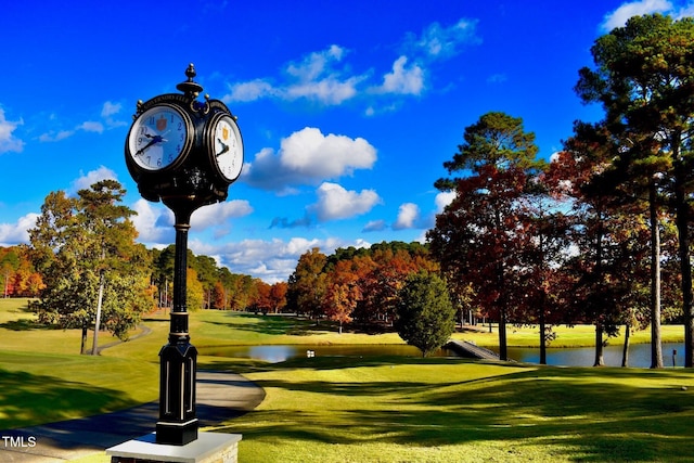27425 Walker, Chapel Hill, NC 27517 - view of property's community featuring a water view, golf course view, and a lawn