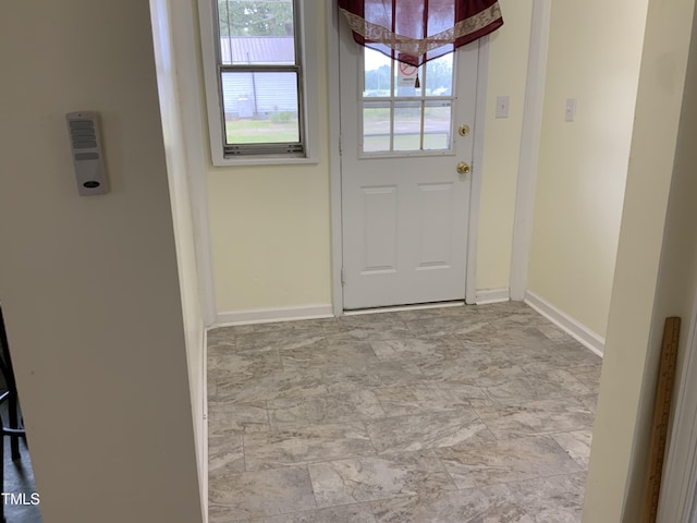 109 Revelle Park Ln, Murfreesboro, NC 27855 - entryway featuring baseboards and marble look tile flooring