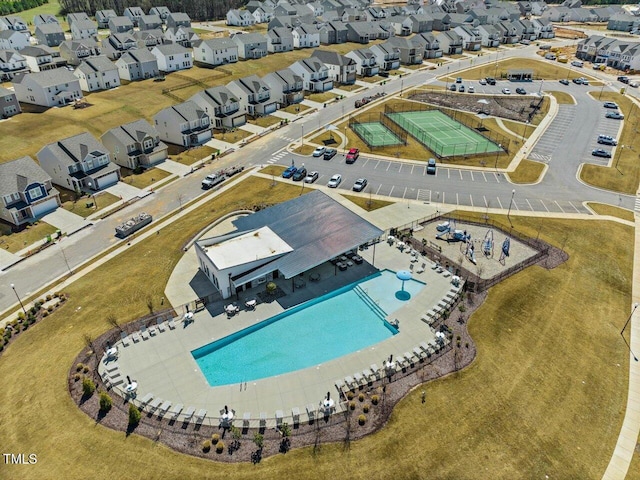 1024 Channel Drop, Zebulon, NC 27597 - birds eye view of property with a residential view
