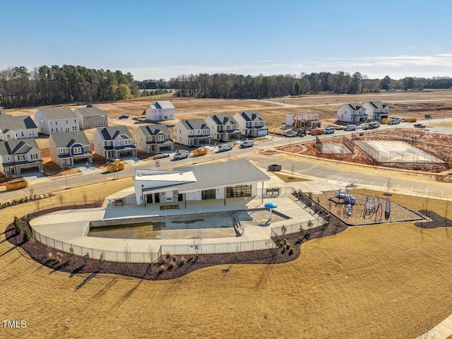1024 Channel Drop, Zebulon, NC 27597 - birds eye view of property with a residential view