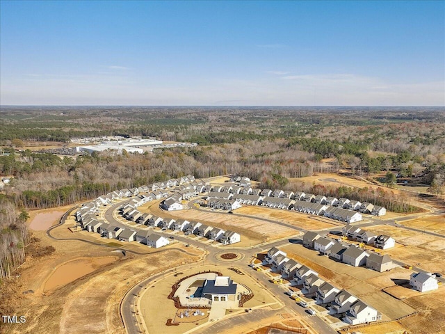 1024 Channel Drop, Zebulon, NC 27597 - drone / aerial view with a residential view and a forest view