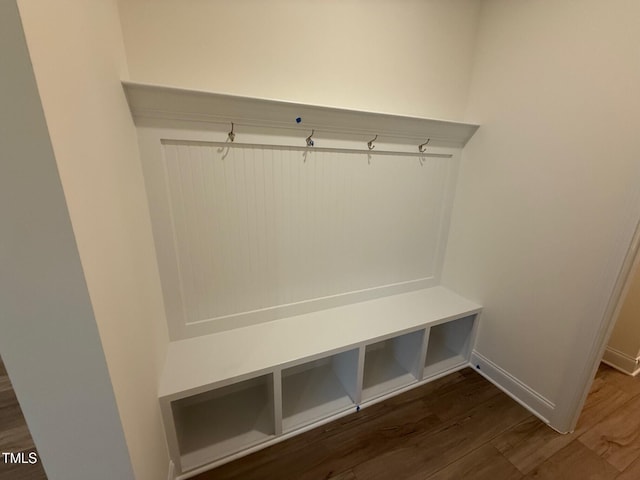 1024 Channel Drop, Zebulon, NC 27597 - mudroom featuring dark wood finished floors and baseboards