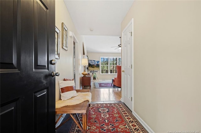 hallway with baseboards