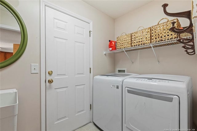 laundry room featuring laundry area and washing machine and dryer