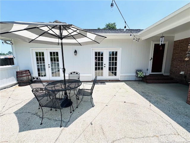 5706 Archer Rd, Hope Mills, NC 28348 - view of patio with french doors and outdoor dining area
