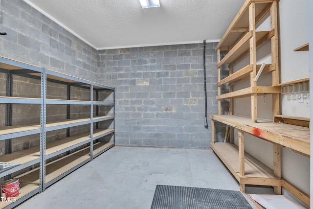 view of storage area